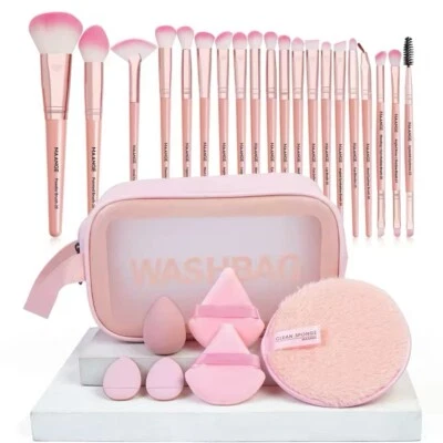 27pcs Makeup Tools Kit Foundation Contour Blush Makeup Remover & Travel Bag - Imagem 1 de 3