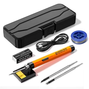 Soldering Iron Kit Portable Rechargeable Adjustable Temperature Soldering Pen - Picture 1 of 22