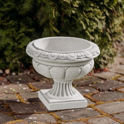 GARTENDEKOPARADIES.DE Fioriera greca fioriera 32 cm 18 kg 6 litri grigio cemento antigelo