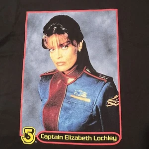 Vintage 90s Babylon 5/ Star Trek Mens Elizabeth Lochley Sci-Fi  Shirt Size Large - Picture 1 of 9