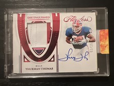 2022 Panini Flawless Thurman Thomas Worn Patch Auto /15 Buffalo Bills Certified