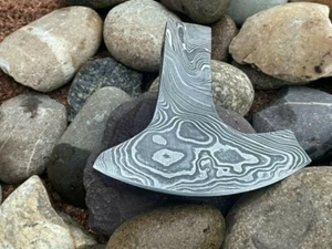 Custom Made hand Forged Damascus Steel Viking Bearded Axe Head Deals 3 - Picture 1 of 5