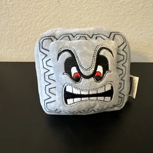 Super Mario Bros 5” Thwomp Plush Pillow Official Nintendo Grey - Picture 1 of 5