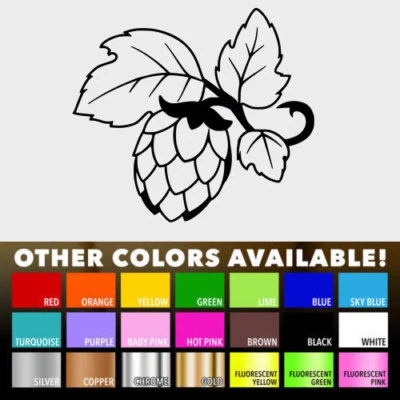 Hops Plant Flower Decal Sticker for Laptop Car window beer Decor wall room DIY - Image 1 of 4