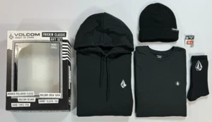 Men's Volcom Size Small Gift Set Hooded Pullover, Beanie, T-shirt Socks Pin - Picture 1 of 9