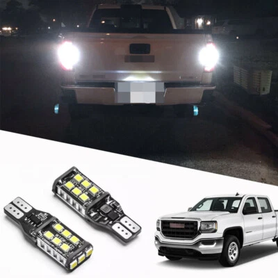 2pcs Xenon White 921 T15 Backup Reverse Light LED Bulbs for GMC Sierra 2014-2020 - Image 1 of 4