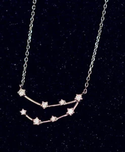 Collier Sternenkonstellation Sternbild Steinbock Sterling Argent 925 - Imagen 1 de 1