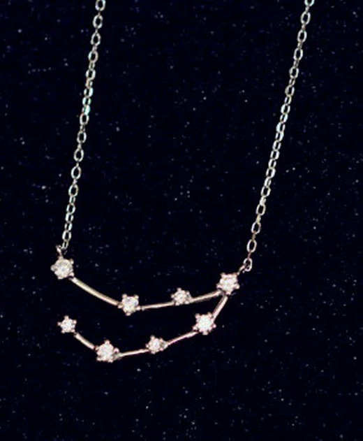 Collier Sternenkonstellation Sternbild Steinbock Argento Sterling 925 - Immagine 1 di 1