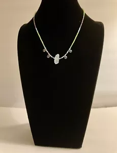 Rainbow Briolette Necklace With Blue Calcite Stone - Picture 1 of 10