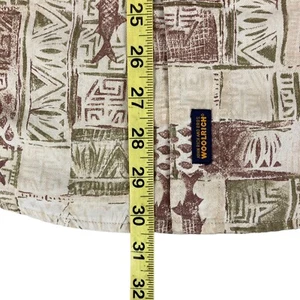 Woolrich JOHN RICH & BROS Aloha Hawaiian Tribal Shirt Mens L Fish Button Down - Picture 1 of 12