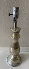 VTG SILVER & GOLD MERCURY GLASS 17.5" TABLE LAMP BASE - Project Needs Rewiring