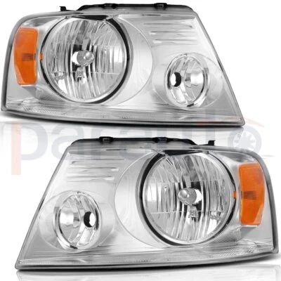 Faros de carcasa cromados para Ford F-150 2004-2008 lámpara de esquina ámbar de repuesto Foto 1 de 4