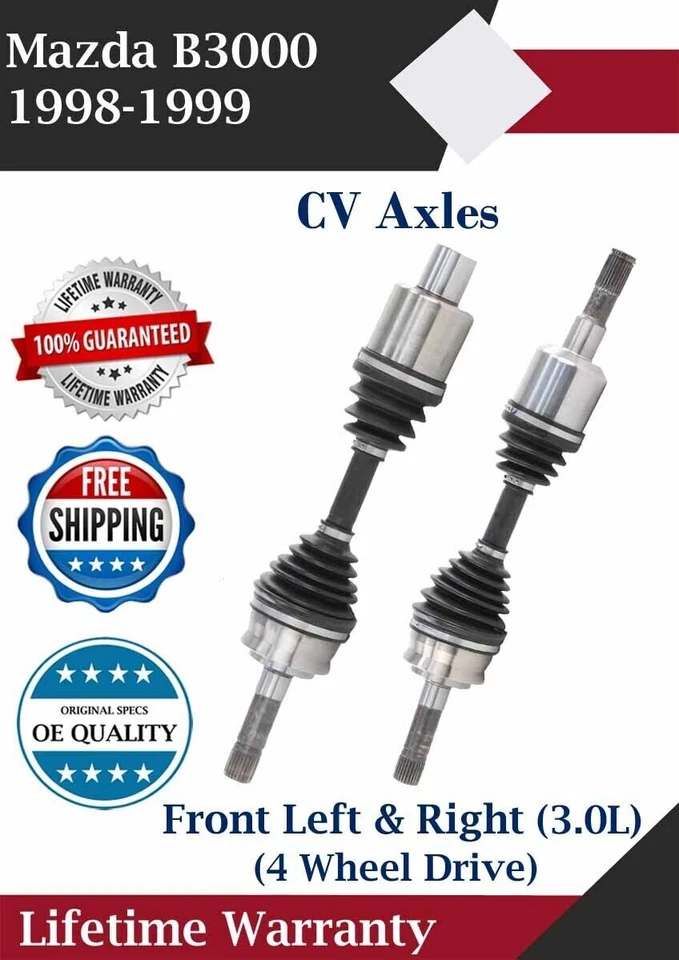 Nuevos ejes CV delanteros OE para Mazda B3000 1998-1999 3,0 L 4x4 garantía de por vida Foto 1 de 4