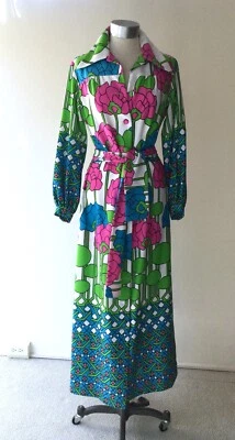 Vestido camisero largo con cinturón Lanvin años 70 vintage Foto 1 de 4