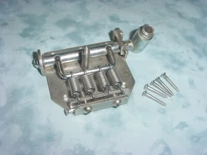 Vintage MIJ Teisco Guitar Chrome Tremolo Tailpiece / All Original - Picture 1 of 3