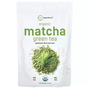 Organic Matcha Green Tea, 1 lb (454 g) - Picture 1 of 2
