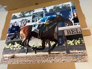 VICTOR ESPINOZA Signed Autographed 16x20 PHOTO 2015 TRIPLE CROWN STEINER Finish - Picture 1 of 1