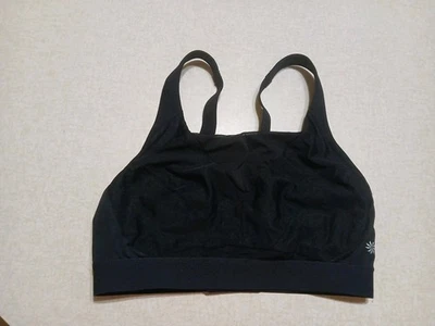 Athleta Sports Bra 34DD Black Unlined Full Coverage Wireless - Image 1 of 3