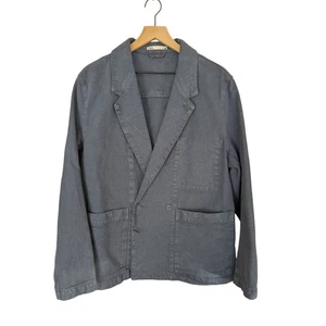 ZARA NWOT Men's Blue Cotton Sport Coat Boxy Shape Slouch Fit Size Medium - Picture 1 of 9