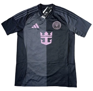 Camiseta deportiva Adidas 2025/2026 Inter Miami FC Lionel Messi para hombre grande visitante negra JI6821 - Imagen 1 de 9