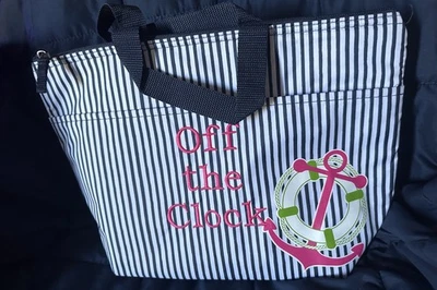 Bolso Térmico Treinta y Uno. Rayas azul marino con ancla. Nuevo sin etiquetas Foto 1 de 4