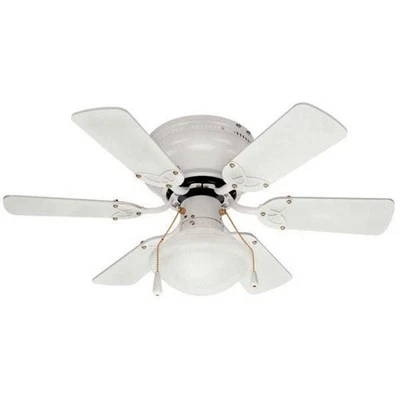 Canarm CF3230611S White Twister Single Light 6 Blade Hugger Ceiling Fan - Image 1 of 2
