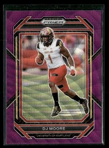 2023 Panini Prizm Draft Picks Prizms Purple Wave #32 DJ Moore - Picture 1 of 2