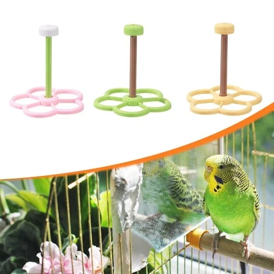 Jouet perchoir pour oiseaux, installation facile, moulin à vent rotatif pour - Photo 1/2