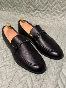 Men’s Pelle Vero Italy Genuine full grain Leather Shoes Loafers Size 10 RRP €175 - Picture 1 of 8