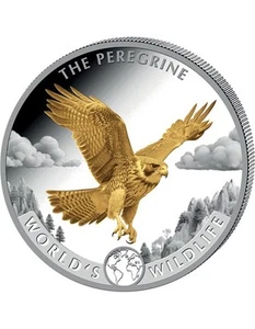 WANDERFALKE Gilded World's Wildlife 1 Oz Silber Münze 20 Francs Congo 2024 - Picture 1 of 2
