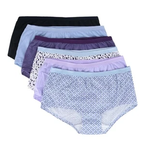 Fruit of the Loom Women's Boyshort Panties Assorted (6 Pack) - Picture 1 of 21