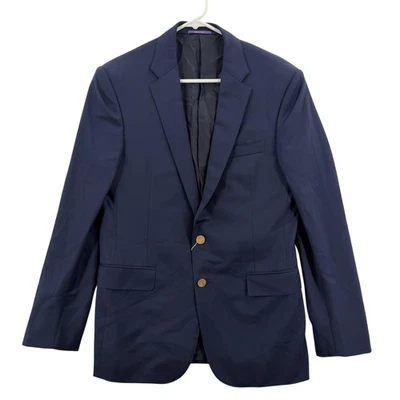 Blazer Ralph Lauren Etiqueta Púrpura Para Hombres 40R Azul Marino Hecho en Italia Anthony 2 Botones Foto 1 de 4