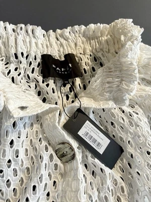 NUEVO Vestido Paper London Esther - Talla UK 10 Blanco Algodón Manga Abullonada Precio de venta sugerido por el fabricante $425 Foto 1 de 4