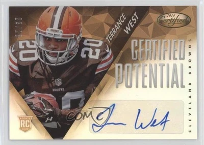 2014 Certified Potential Mirror Signatures Gold /25 Terrance West Rookie Auto RC - Image 1 of 2
