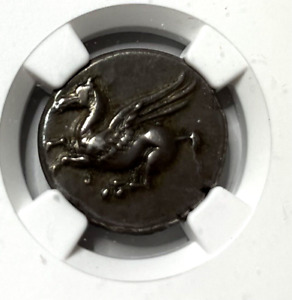 Koryntia Korynt AR Stater Pegaz Athena Moneta 300 p.n.e. - Certyfikowany wybór NGC VF