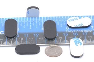 13mm x 25mm x 3mm Oval Shaped Rubber Feet  3M Backing  Various Package Sizes
