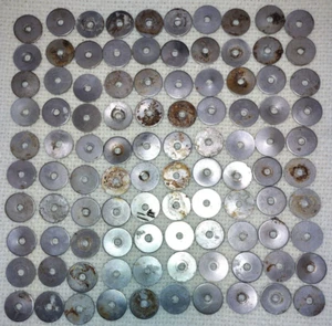 EDELSTAHL KOTFLÜGELSCHEIBEN (Menge 100) 1 1/4" Außendurchmesser 1/4 Loch - Bild 1 von 13