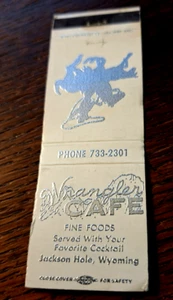 Vintage Matchbook: Wrangler Cafe, Jackson Hole, WY - Picture 1 of 3