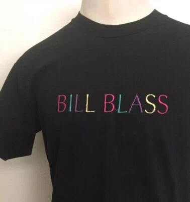 Camiseta negra vintage años 90 BILL BLASS JEANS deletreada ropa de calle S  Foto 1 de 4