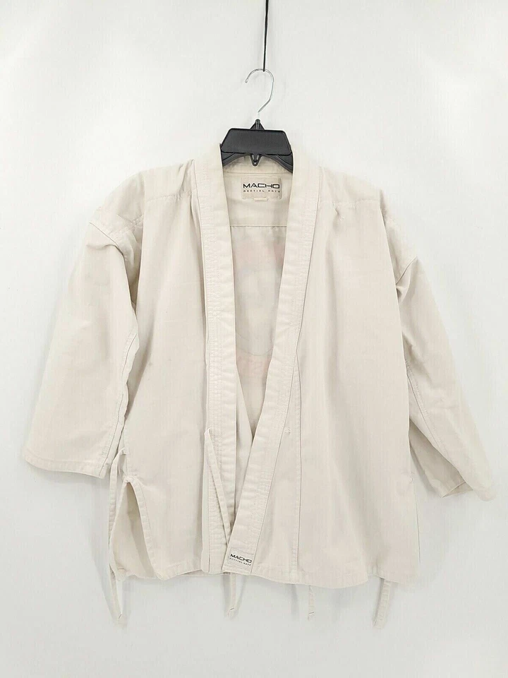 Macho Martial Arts Mens Jacket 3/170 White David Deaton Karate Studios Stains - Image 1 of 4