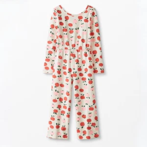 Hanna Andersson Apples Peaches Knit Romper Jumpsuit 120 / 6-7 - Picture 1 of 8