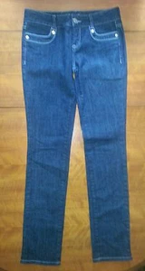 Guess Premium Jeans Womens 30X31 Straight Cut Stretch Dark Wash Very Nice EUC - Picture 1 of 5