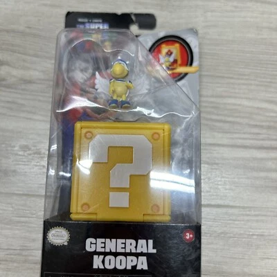 Figura The Super Mario Bros Movie General Koopa Question Block 1.25" Wave 2 NUEVO Foto 1 de 4