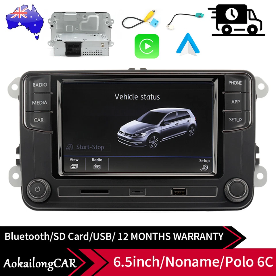 Noname RCD360 RCD330 Android Auto Carplay Car Stereo Radio MQB For VW POLO 6C - Image 1 of 4
