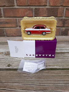 Vintage NIB Vanguards Triumph Herald Saloon Die-Cast Toy Car Box Red White Box