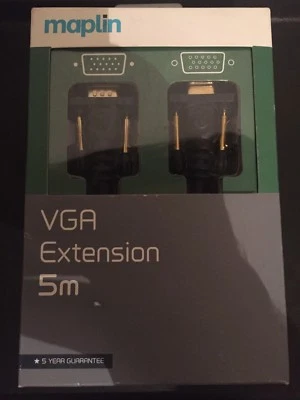 VGA EXTENSION CABLE 5M - MALE TO FEMALE -  A25QG - Image 1 of 2