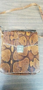 Vintage Senegalese Snake Skin Purse shoulder bag with strap. 9 inch  x 11 inch - Picture 1 of 10