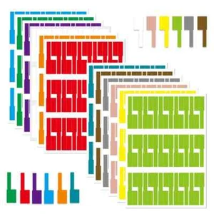 360 Stück Kabeletiketten, 12 Farben Kabeletiketten Etiketten für Elektronik, wasserdicht für - Bild 1 von 2