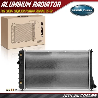 New Aluminum Radiator for Chevrolet Cavalier Pontiac Sunfire L4 2.2L 2.3L 2.4L - Image 1 of 4