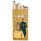12 X 'Medival King & Queen' Long Colour Pencils (Pe00042305)